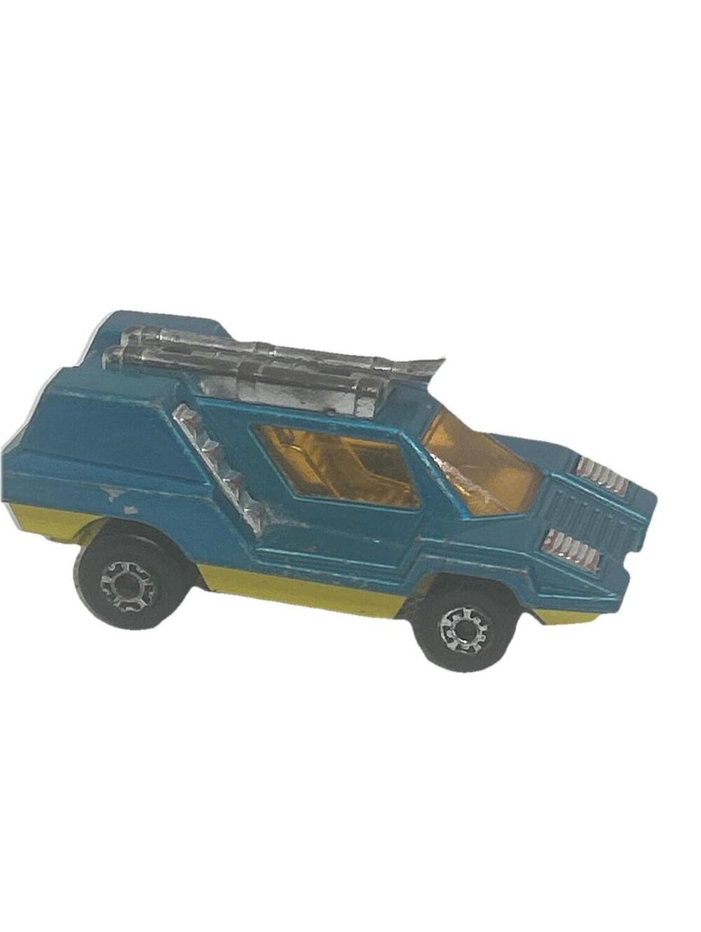 Vintage Matchbox Superfast No 68 Cosmobile Blue Yellow Die Cast Car Vintage 70s
